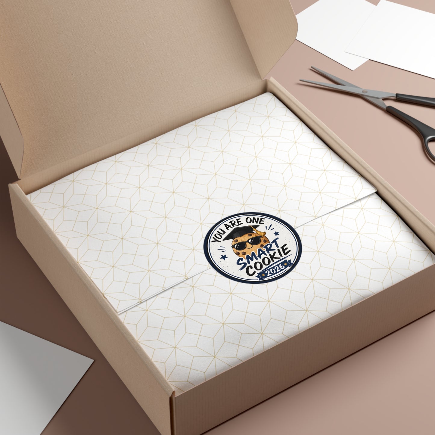 Smart Cookie 2026 Graduation Round Vinyl Sticker — "You Are One Smart Cookie"